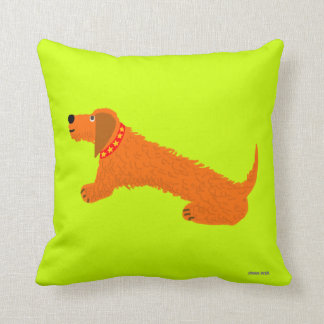 Almofada Coxim da arte: Cão do Dachshund. Cão de salsicha.