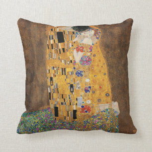 Almofada Coxim da arte de Gustavo Klimt. O beijo