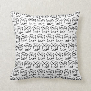 Almofada Coxim do cão maltês - branco