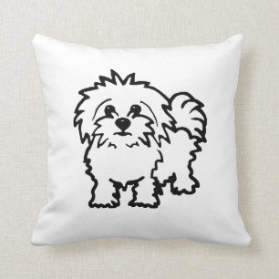 Almofada Coxim do cão maltês - branco