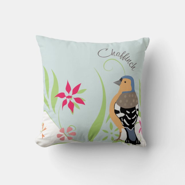Almofada Coxim do design do Chaffinch (Frente)