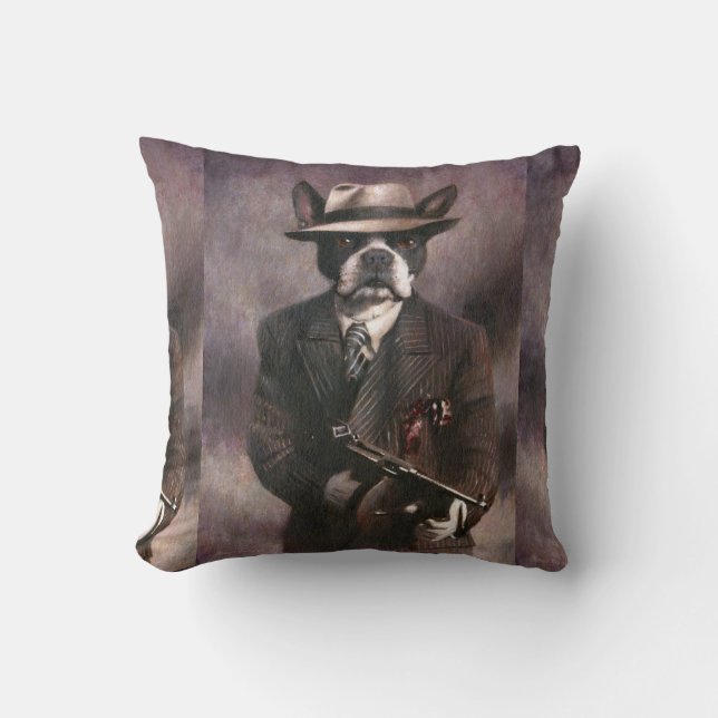 Almofada Coxim do lance do gângster de Boston Terrier do (Frente)