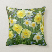 Coxim do lance do impressão dos daffodils do