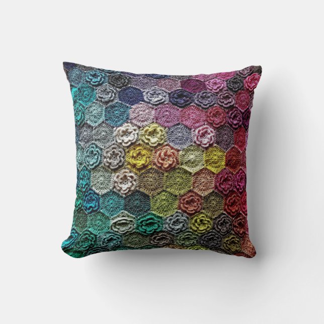 Almofada Coxim do velo do Crochet no2 (Frente)