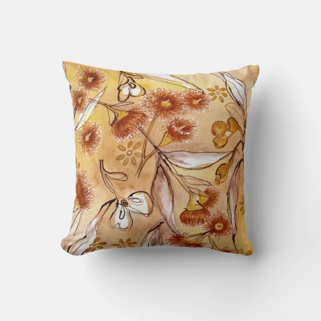 Almofada Coxim dourado da goma (Frente)