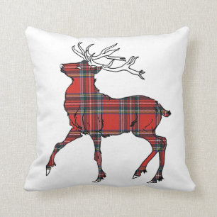 Almofada (Coxim escocês do veado do Tartan de Stewart real