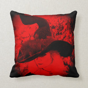 Almofada Coxim pagão de Wiccan do travesseiro vermelho da