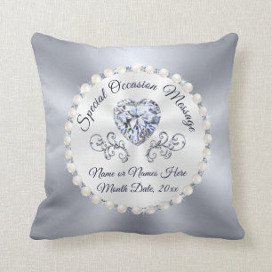 Almofada Coxim Wedding personalizado diamante dado forma