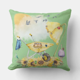 Almofada Cozinha d'água Cottagecore Amarelo em verde |