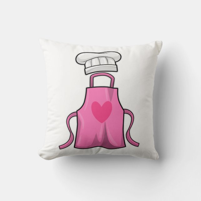 Almofada Cozinhar avental e Cozinhar com coração (Frente)