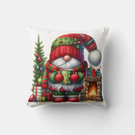 Almofada Cozy Christmas Gnome Art – Festive Holiday