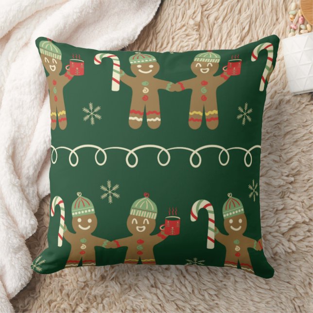 Almofada Cozy Christmas Pillow with Candy Canes & Cocoa (Cobertor)