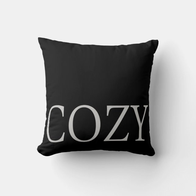 ALMOFADA COZY HOLIDAY TYPOGRAPHY TRAVESSEIRO DECORATIVO QUA (Frente)
