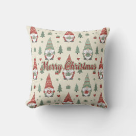 Almofada Cozy Scandinavian Christmas Gnome Throw Pillow
