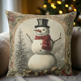 Almofada Cozy Vintage Snowman Christmas