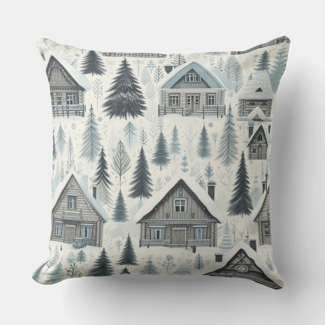 Almofada Cozy Winter Cabin (Frente)