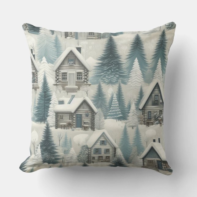 Almofada Cozy Winter Cabin (Frente)