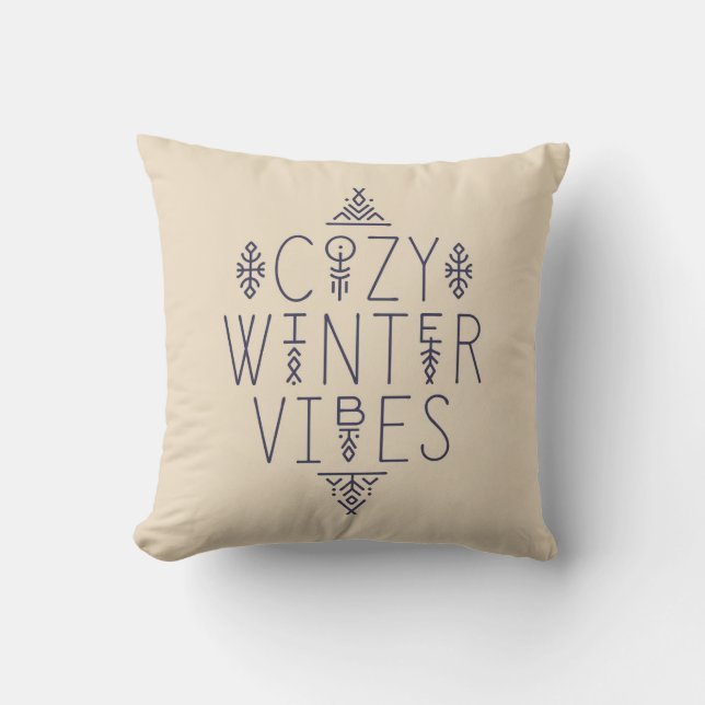 Almofada Cozy Winter Vibes Design (Frente)