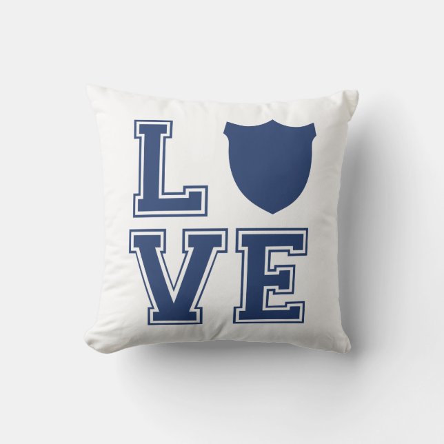 Almofada Crachá do agente da polícia - L O V E (Frente)