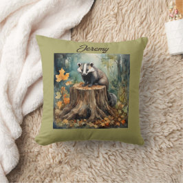 Almofada Crachá Personalizado Cute em bosque