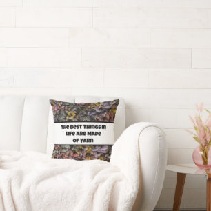 Almofada Crafter Knit Crochet Crafty Love Yarn