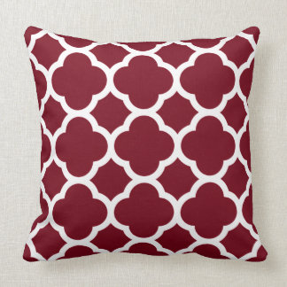 Almofada Cranberries Recém-Colhidas Padrão Quatrefoil Verme