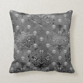 Almofada Crânios e Damas de Carvão nas Cinzas