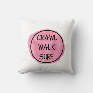 Almofada Crawl Walk Surf with Pink Design