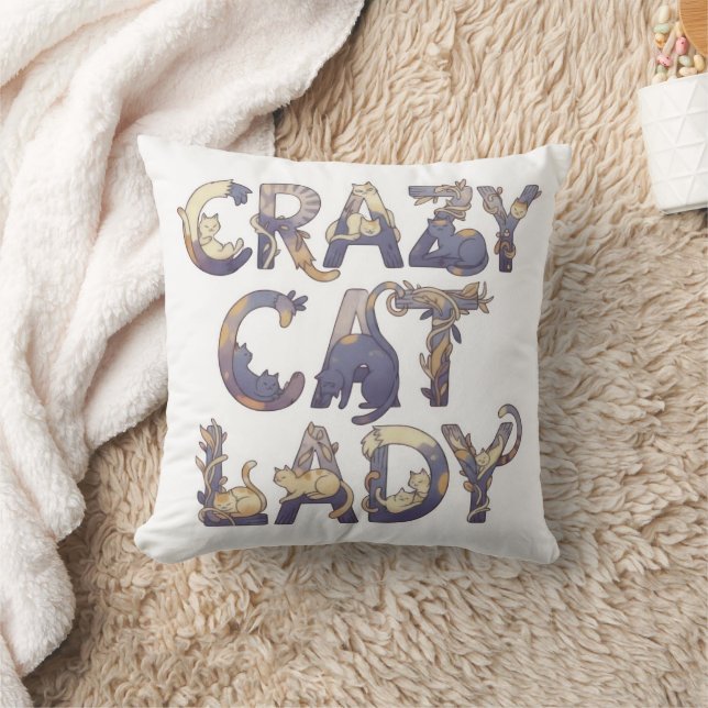 Almofada Crazy Cat Lady (Cobertor)