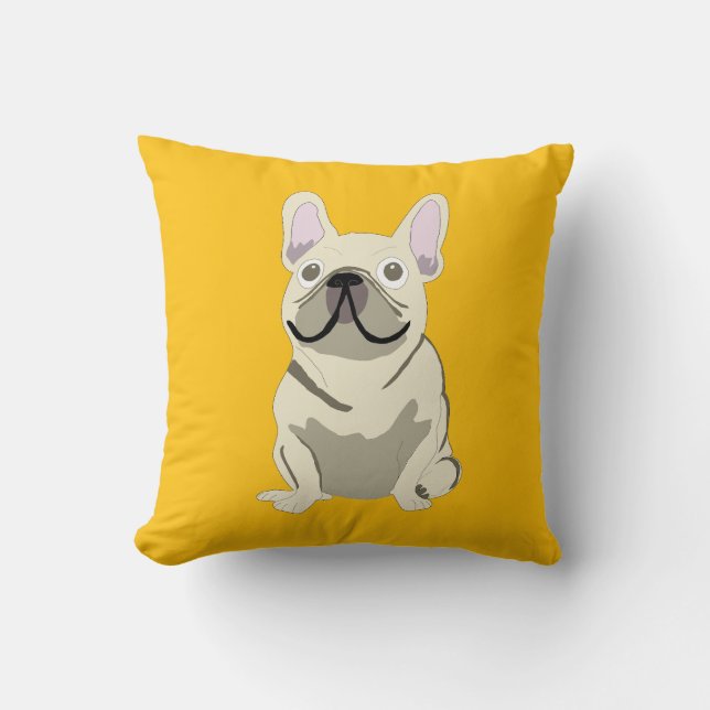 Almofada Cream French Bulldog (Frente)