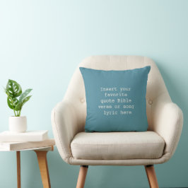 Almofada Create Your Own Quote Pillow – PersonalizTeal Blue