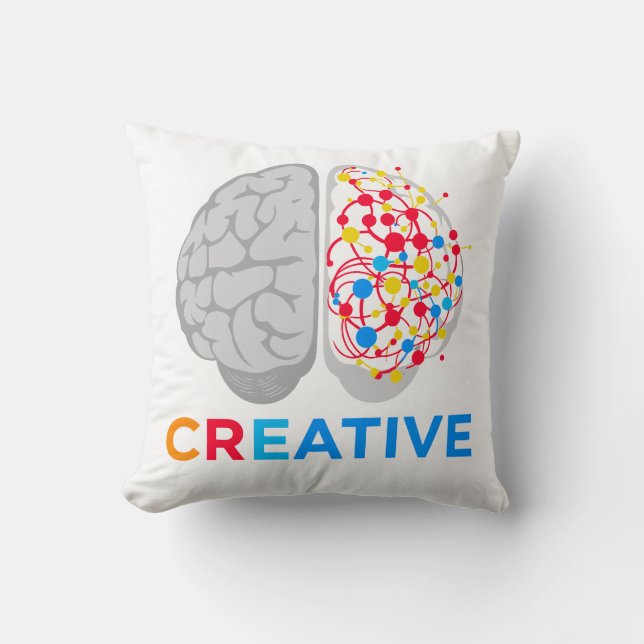 Almofada Creative Brain Left Right Hemisphere (Frente)