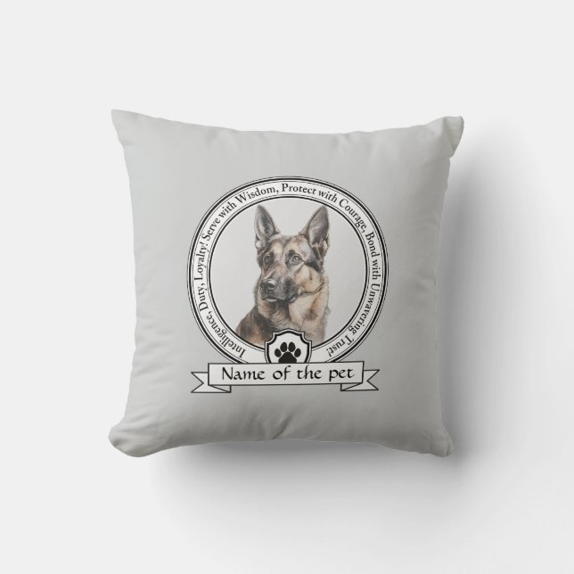 Almofada Credo german shepherd (Frente)