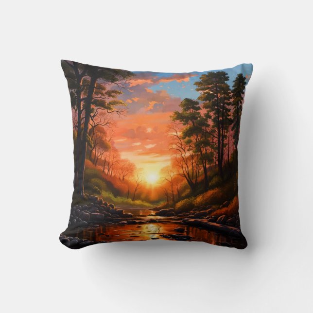 Almofada Creek Bank Sunrise (Frente)