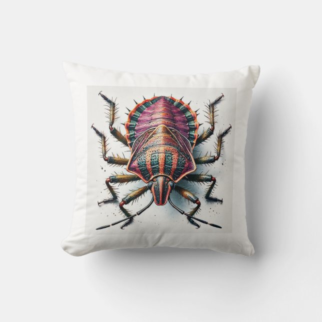 Almofada Creeping Water Bug 160724IREF216 - Watercolor (Frente)