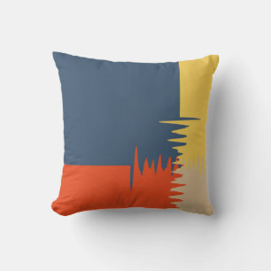 Almofada Creme Amarelo Vermelho Azul