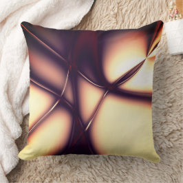 Almofada Creme bege queimado sob linha brilhante parece cor