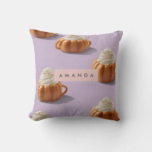 Almofada Creme chicoteado de Abóbora de outono Personalizad