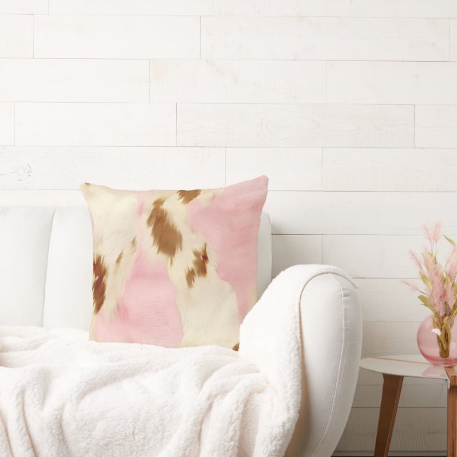Almofada Creme Cor-de-rosa Castanho Branco (Sofá)