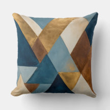 Creme de bronze azul e abstrato geométrica dourada