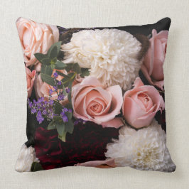 Almofada creme de burgundy natural Elegante Floral