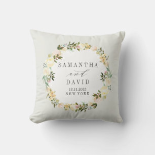 Almofada Creme e Cinzas   Guarda personalizada de casamento
