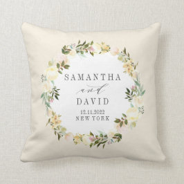 Almofada Creme e Marfim | Guarda personalizada de casamento