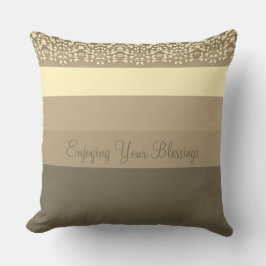 Almofada Creme e Taupe modernos e elegantes patenteados