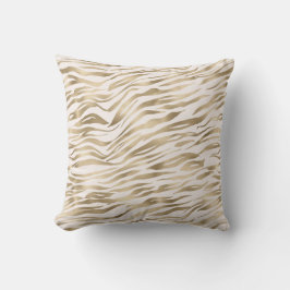 Almofada Creme Zebra Dourada