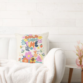 Almofada Crescimento leva tempo - Meditação Floral Inspirac