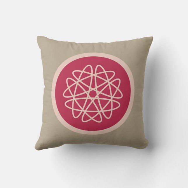 Almofada Crescimento Nuclear - magenta sobre centeio - padr (Verso)