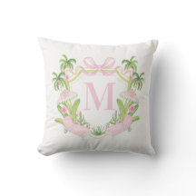 Crestão Monograma de Palm Beach Pink Loungers
