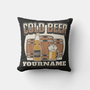 Almofada Criação Personalizada De Cerveja Fria De Carvalh