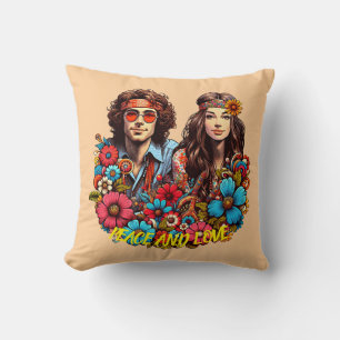 Almofada Criança de flor de Hippie, Casal, 1960